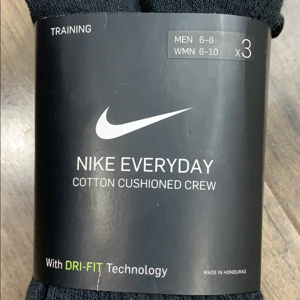 NIKE EVERYDAY COTTON CUSHIONED CREW wmns 3 pairs SOCKS set